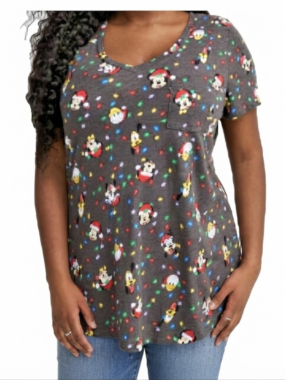 ❤️NWT TORRID DISNEY MICKEY MOUSE TUNIC HOLIDAY CHRISTMAS LIGHTS TEE PLUS SIZE 4X